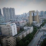 Room With a View  So that is the view from my room towards the city center.
